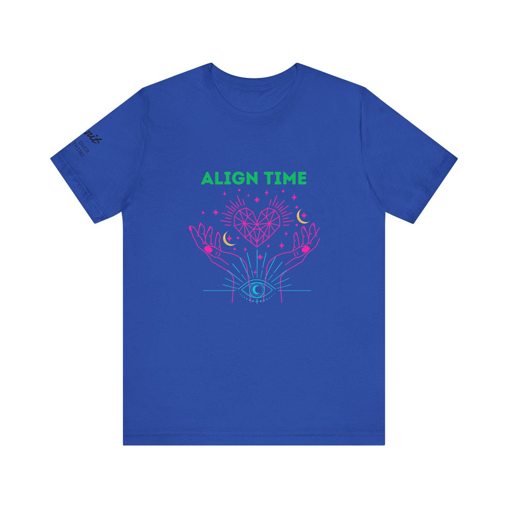 Align Time Unisex Jersey Tee: Spiritual Graphic, Meditation Top