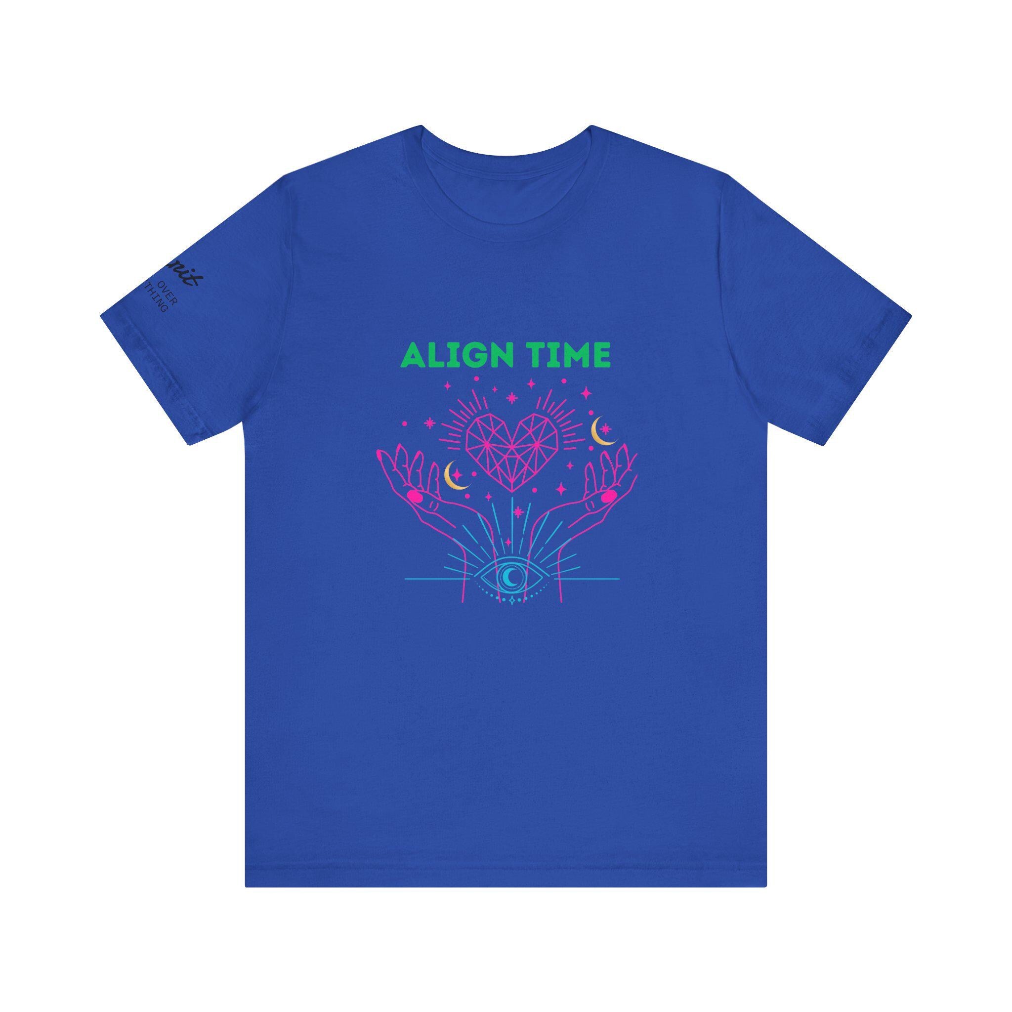Align Time Unisex Jersey Tee: Spiritual Graphic, Meditation Top
