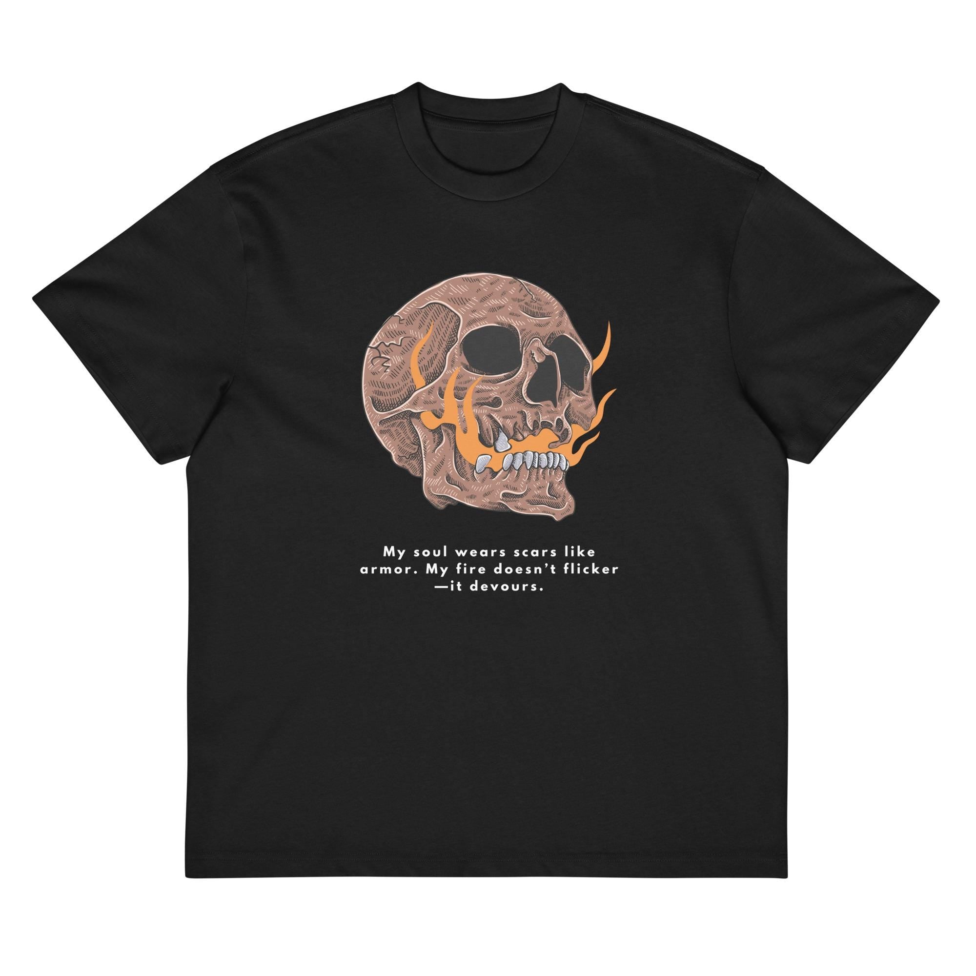 My soul wear scars Men’s box tee: Men's Shirt Positive Words