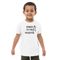 Organic cotton kids' t-shirt Power to The Peaceful : Positive Words Youth Clothing