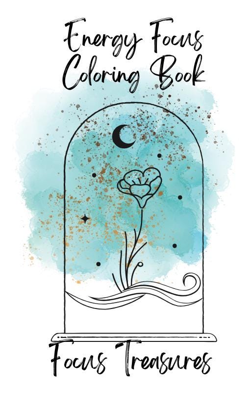 Energy Focus Coloring Book: Affirmations, Mandalas (Digital Download)