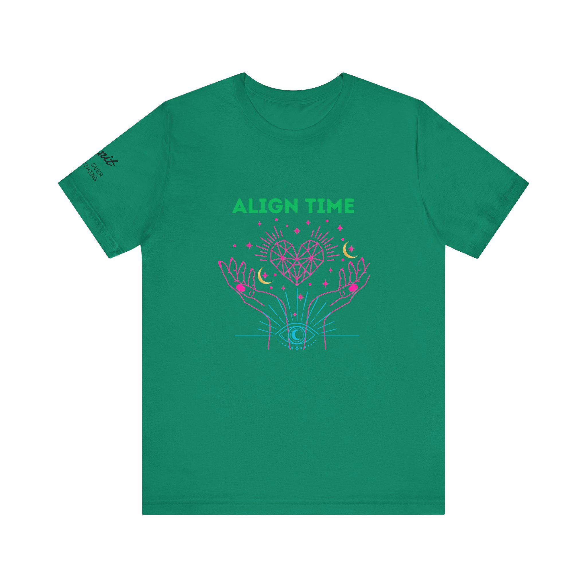 Align Time Unisex Jersey Tee: Spiritual Graphic, Meditation Top