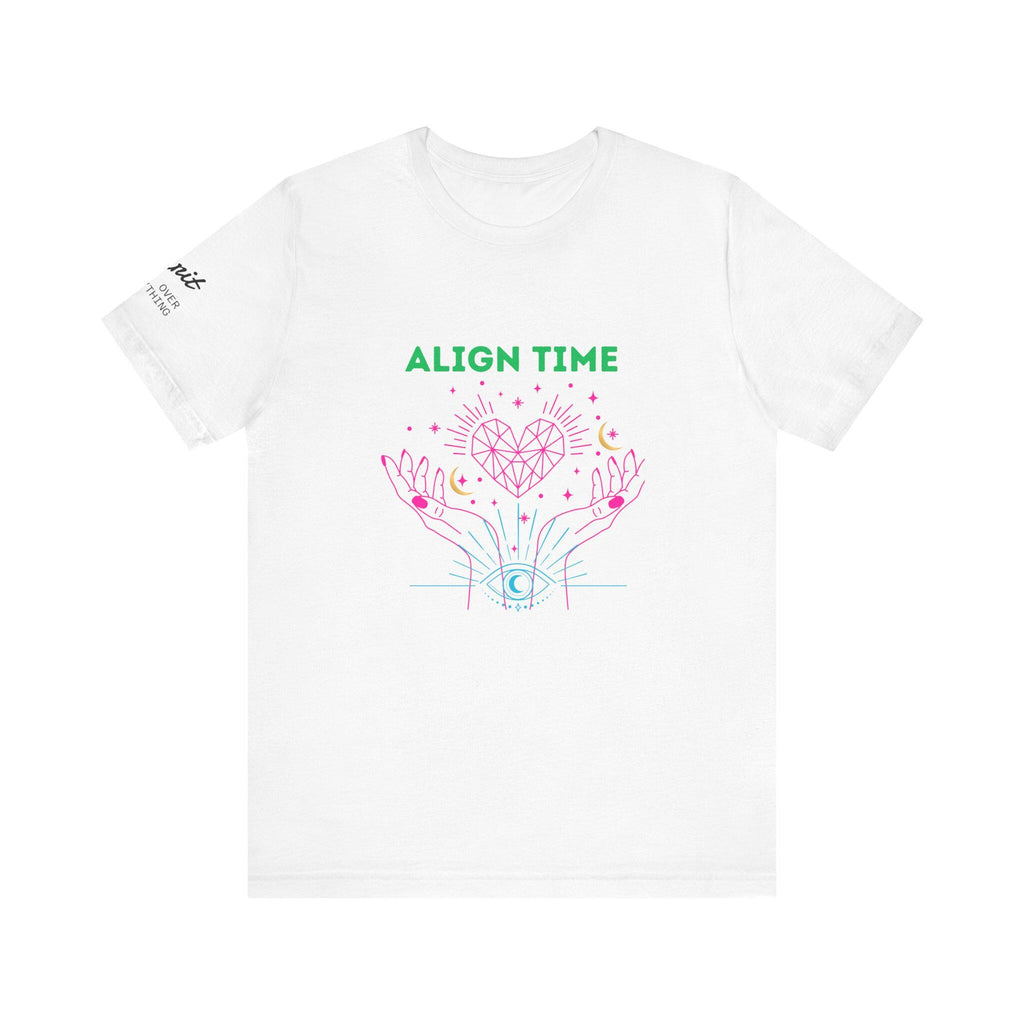 Align Time Unisex Jersey Tee: Spiritual Graphic, Meditation Top