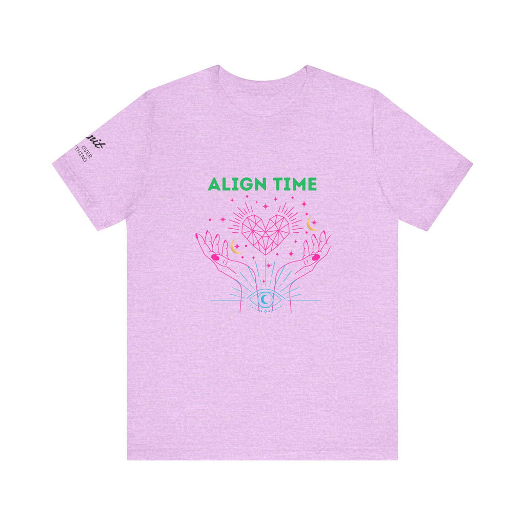 Align Time Unisex Jersey Tee: Spiritual Graphic, Meditation Top