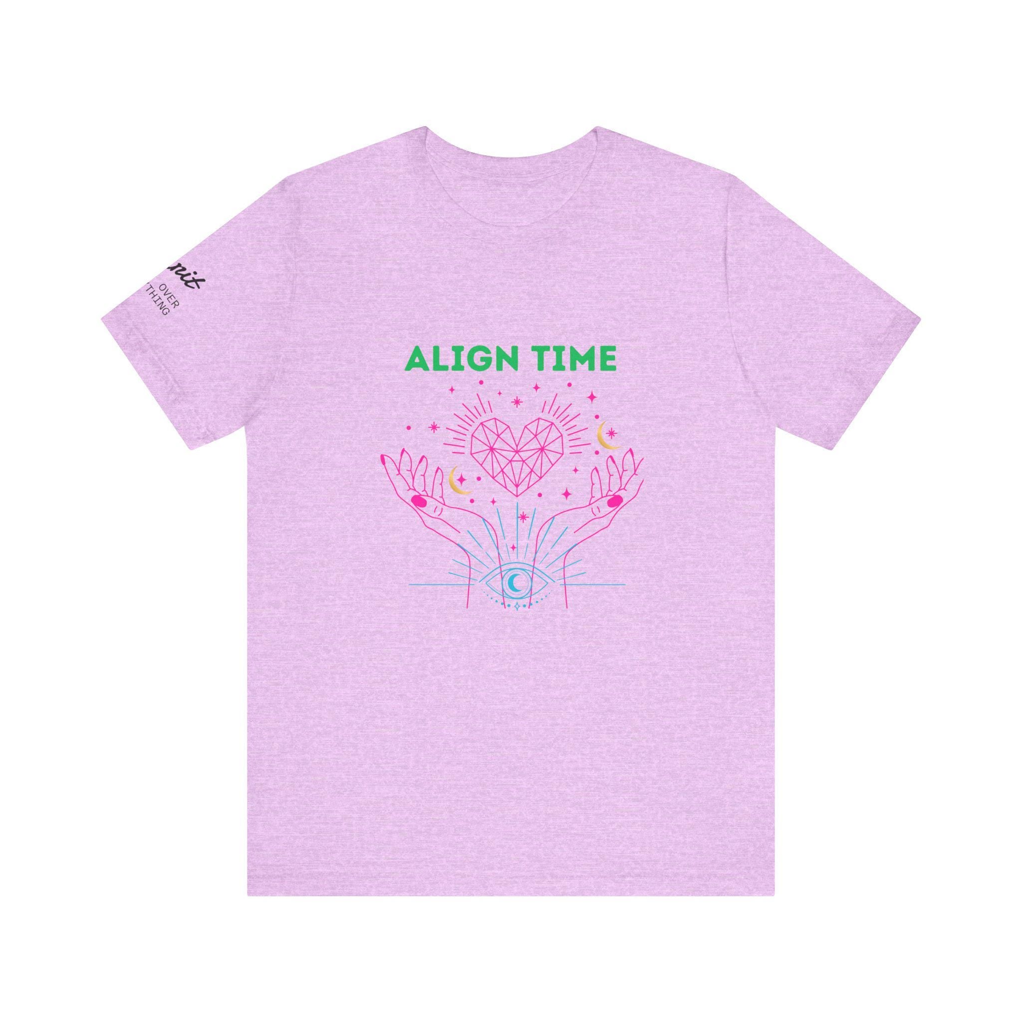 Align Time Unisex Jersey Tee: Spiritual Graphic, Meditation Top