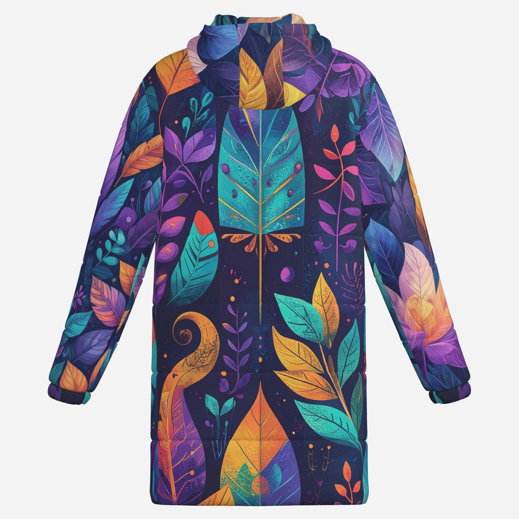 Gender Neutral Custom Hoodie | All‑Over Print | Black Woman Face & Leaves | Spiritual Design