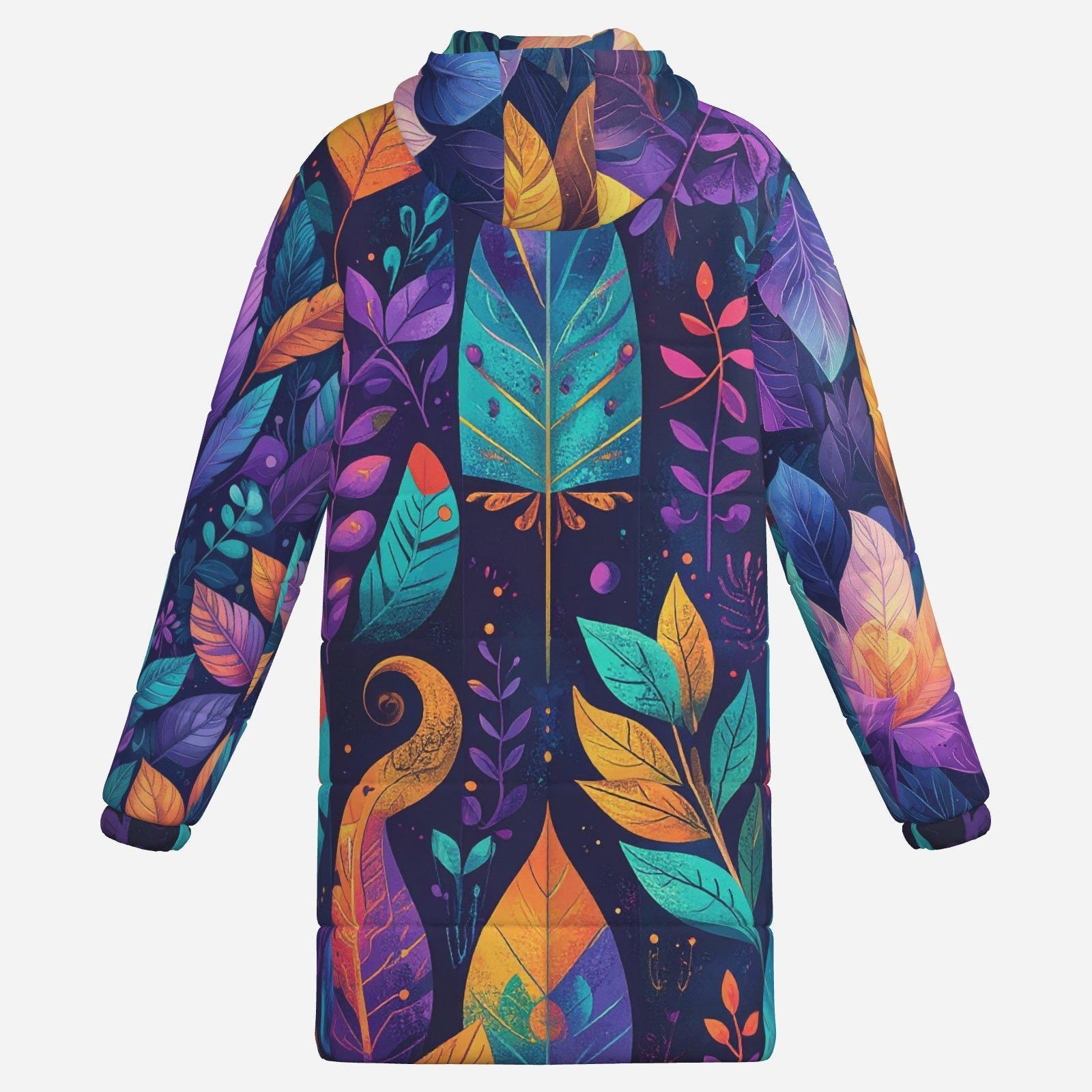 Gender Neutral Custom Hoodie | All‑Over Print | Black Woman Face & Leaves | Spiritual Design