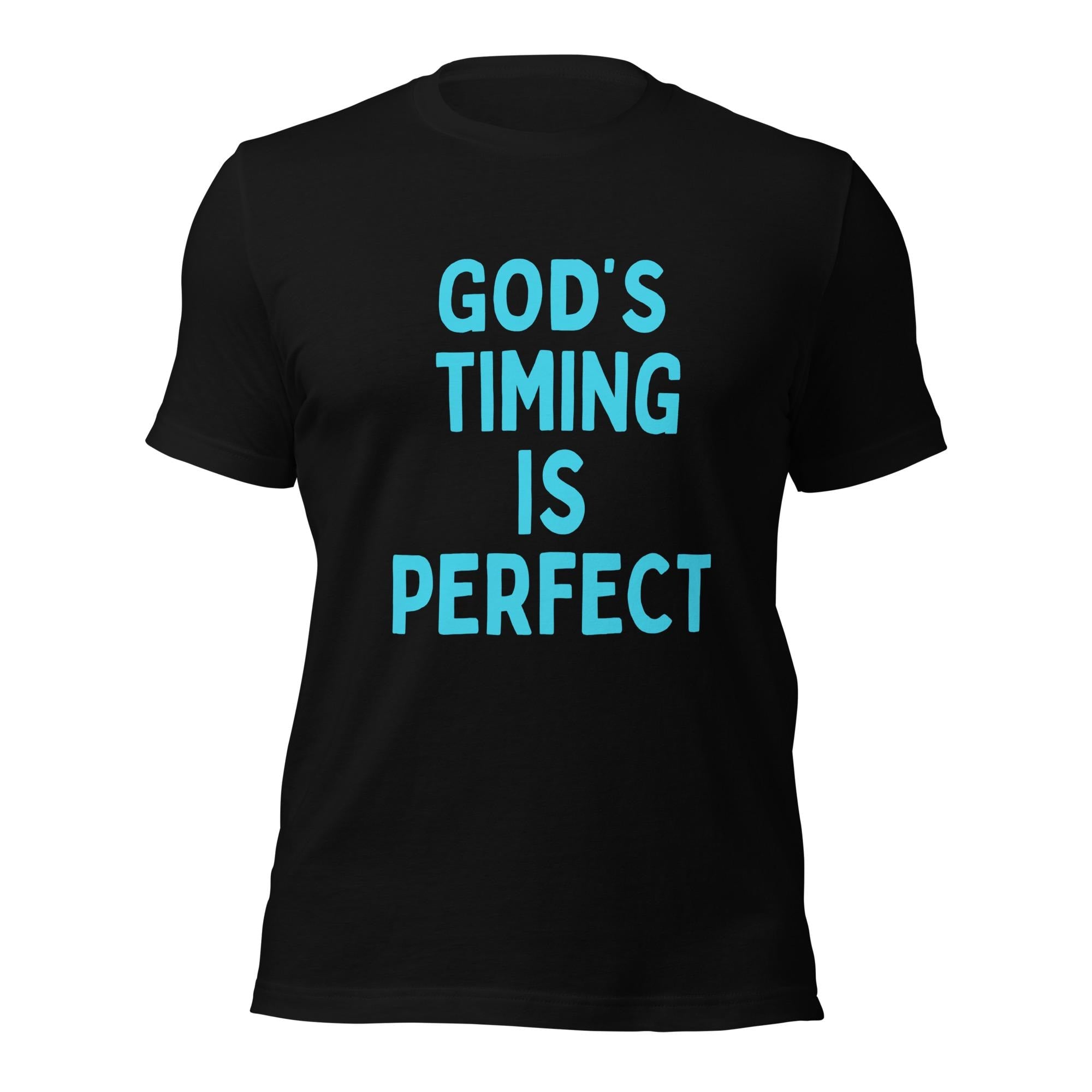 Gods Timing is Perfect Unisex staple eco t-shirt: positive words trending clothing