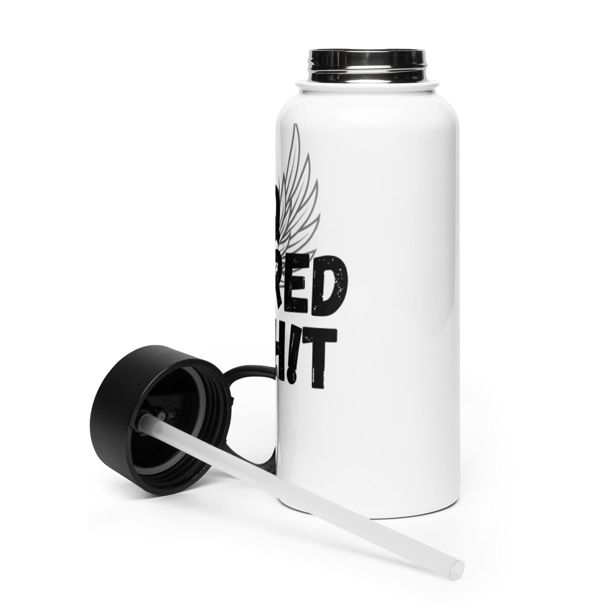 Conquered That Sh!t Stainless steel water bottle with a straw lid