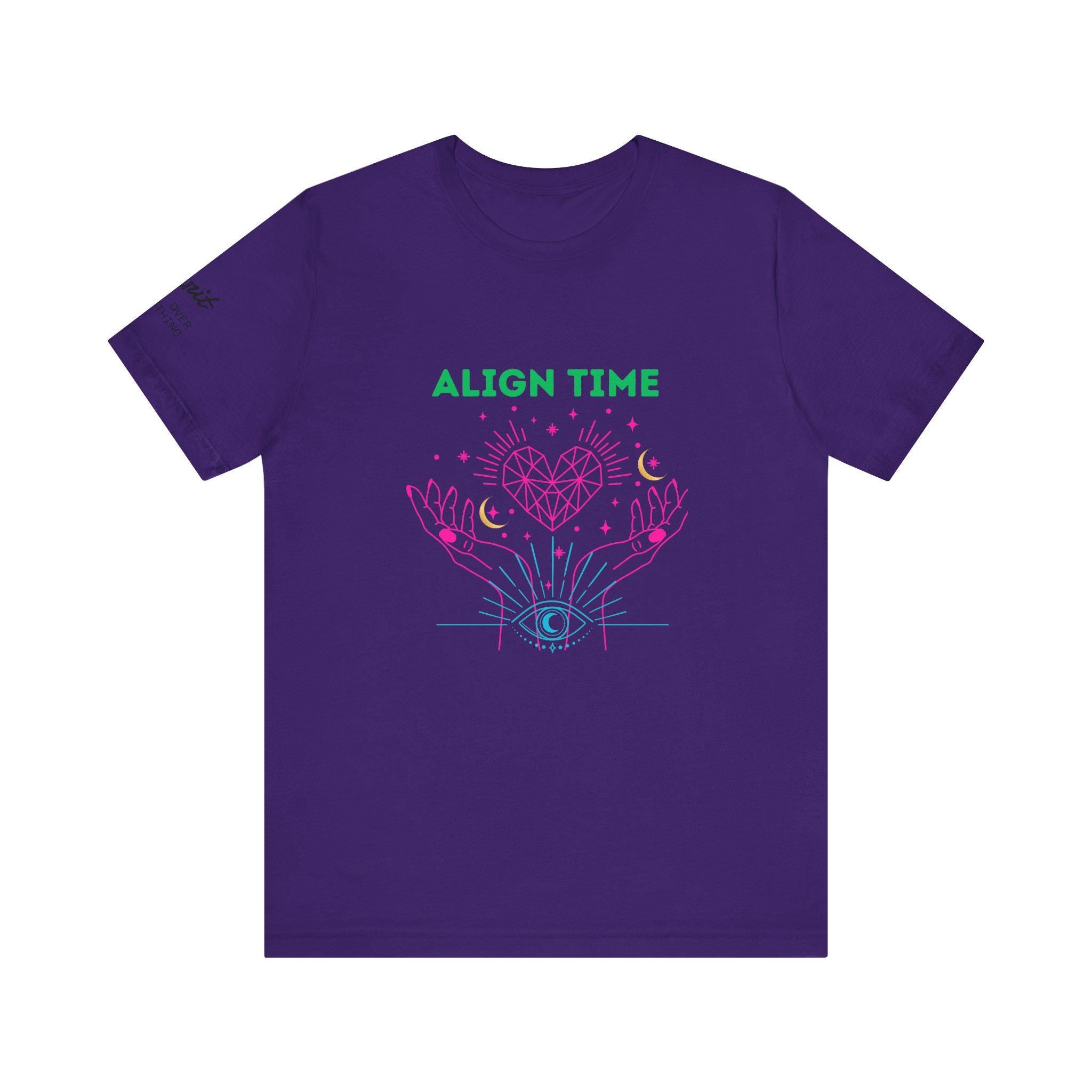 Align Time Unisex Jersey Tee: Spiritual Graphic, Meditation Top