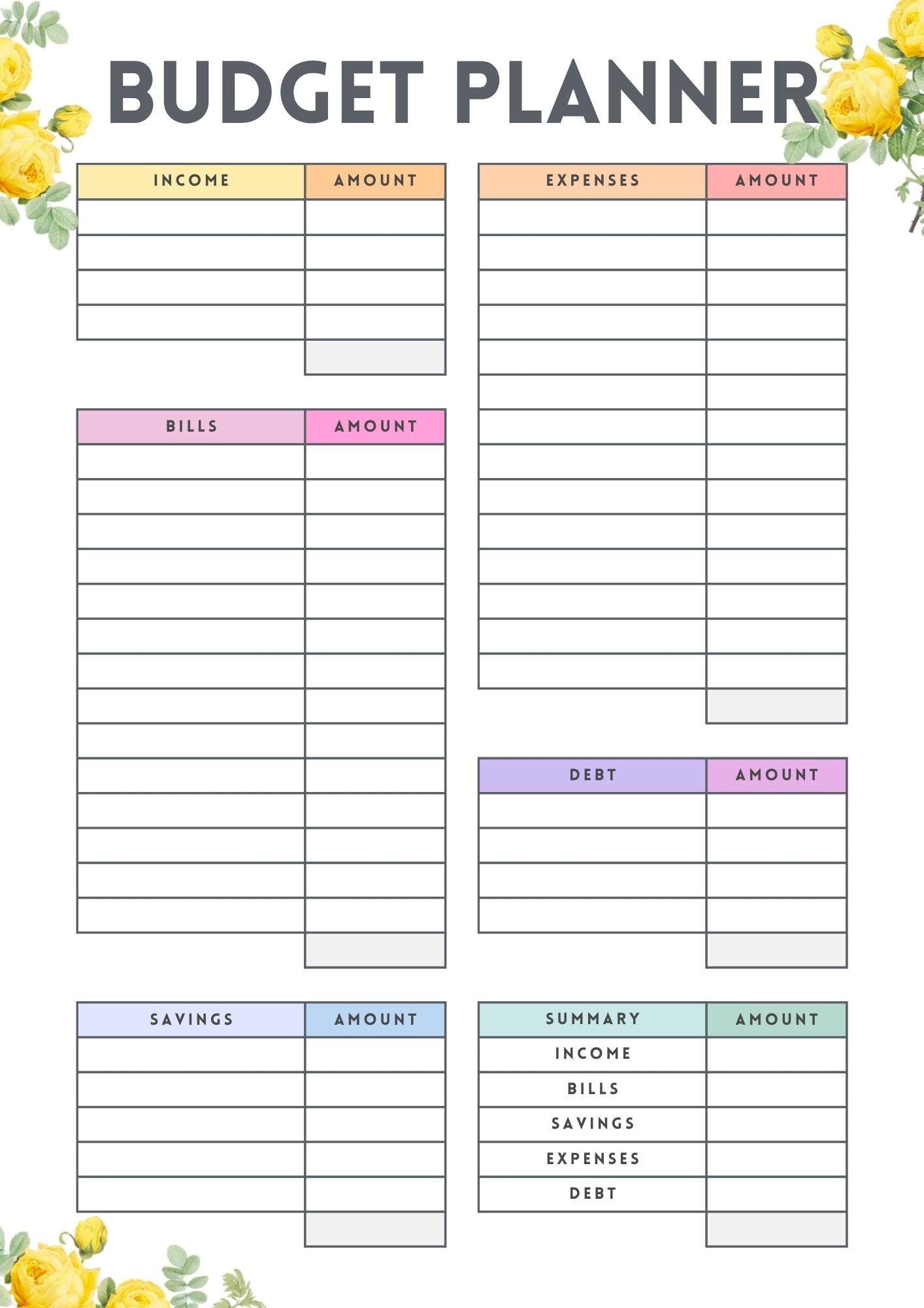 One-Year Monthly Planner, 100+ Pages, Digital Download