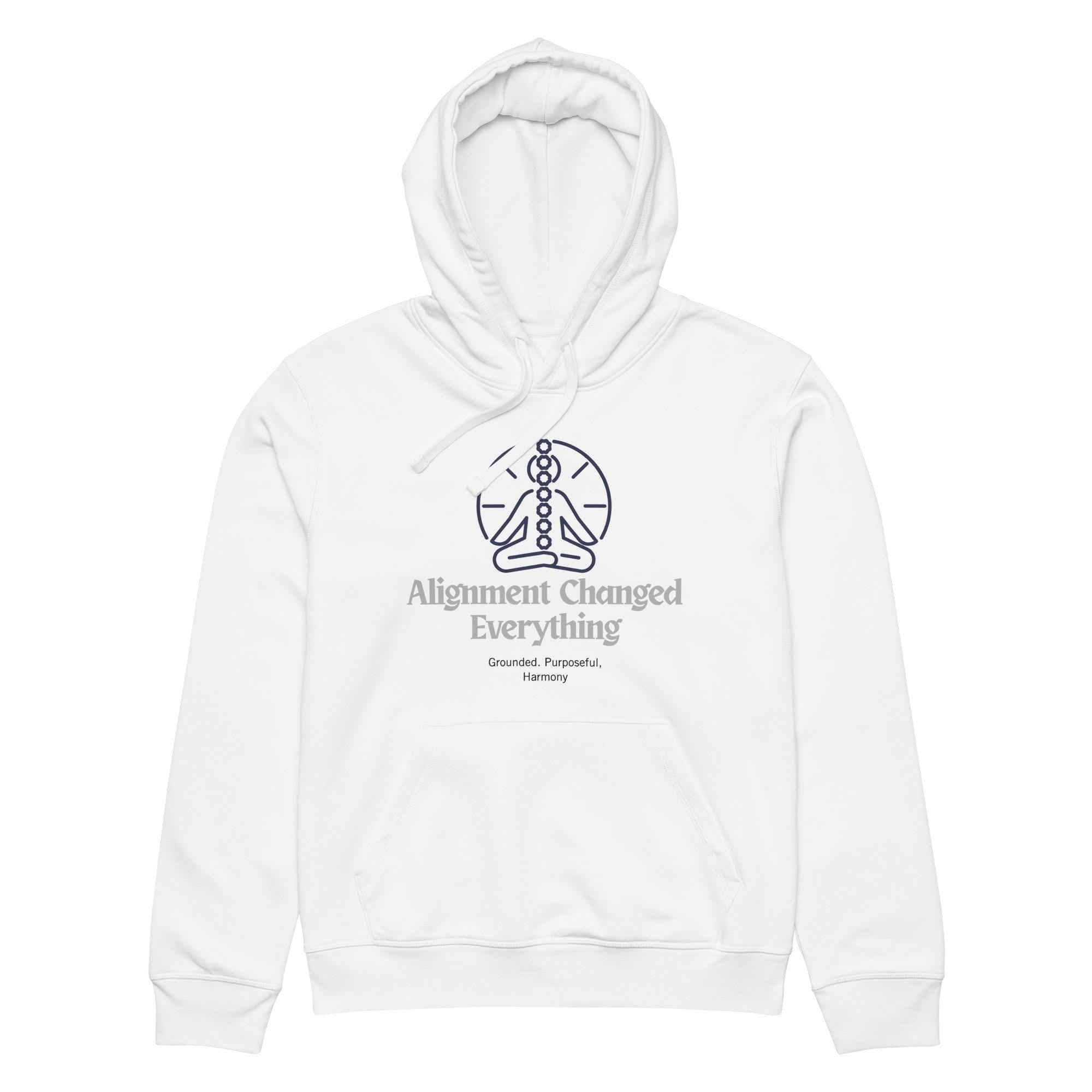 Alignment changed everything Unisex organic mid-weight hoodie: His and hers warm clothing