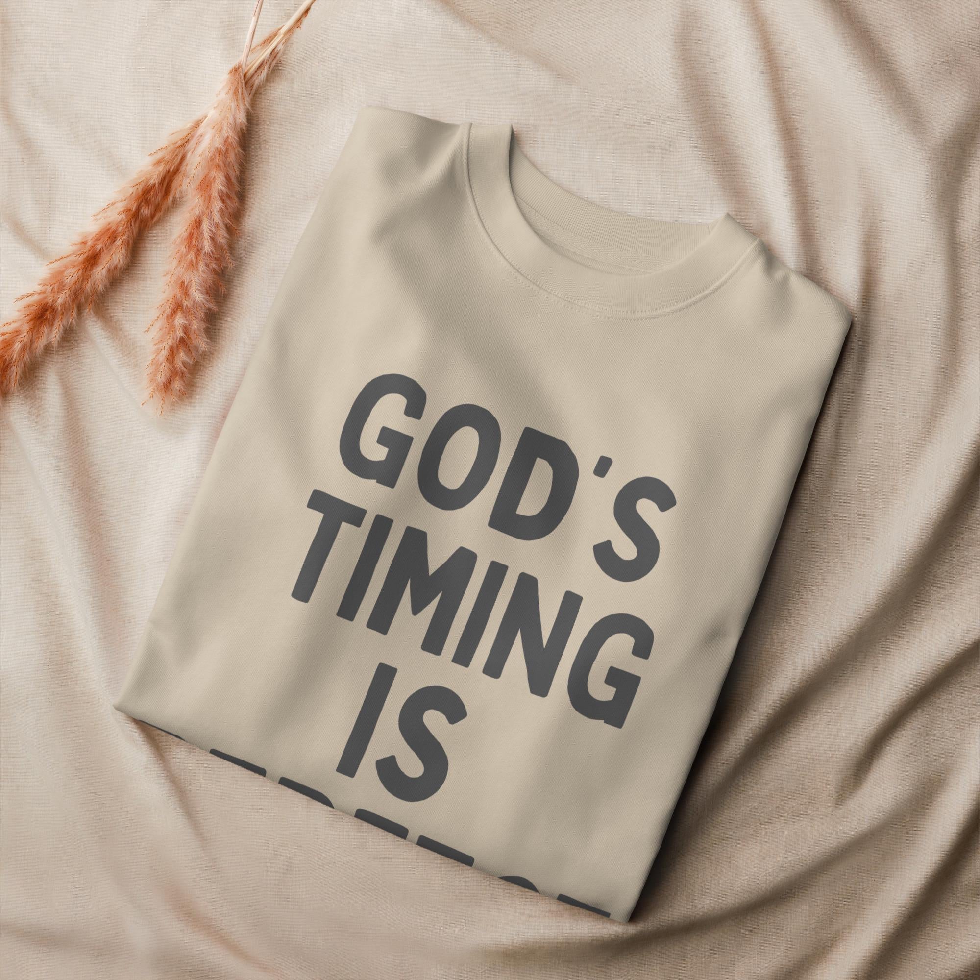 Gods Timing Is Perfect Unisex organic sweatshirt: Positive Words Trending Clothing