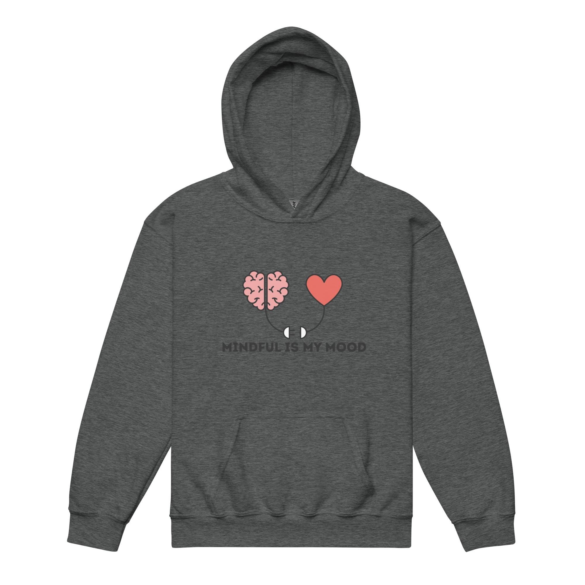 Mindful Is My Mood Positive Words: Youth heavy blend hoodie Unisex