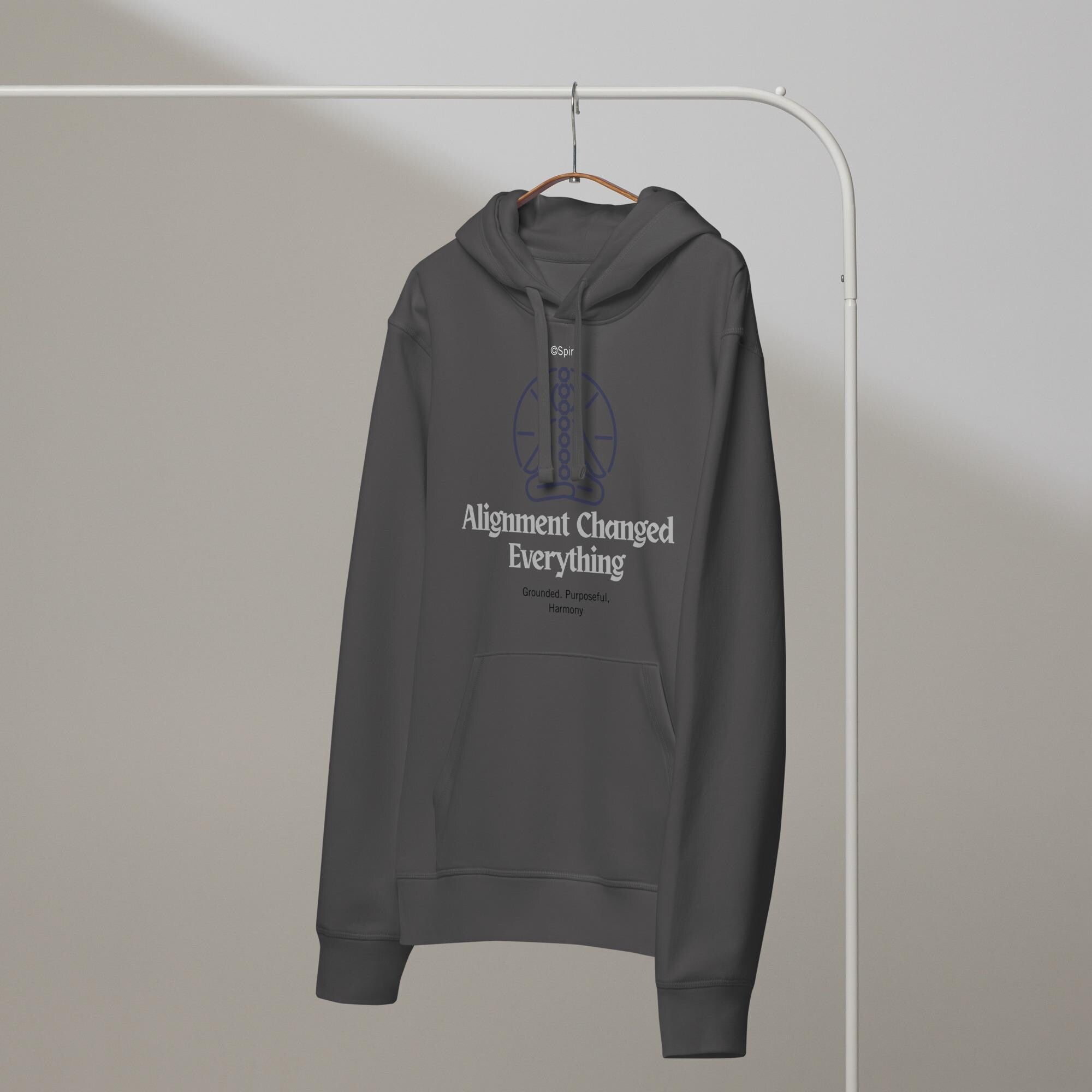 Alignment changed everything Unisex organic mid-weight hoodie: His and hers warm clothing