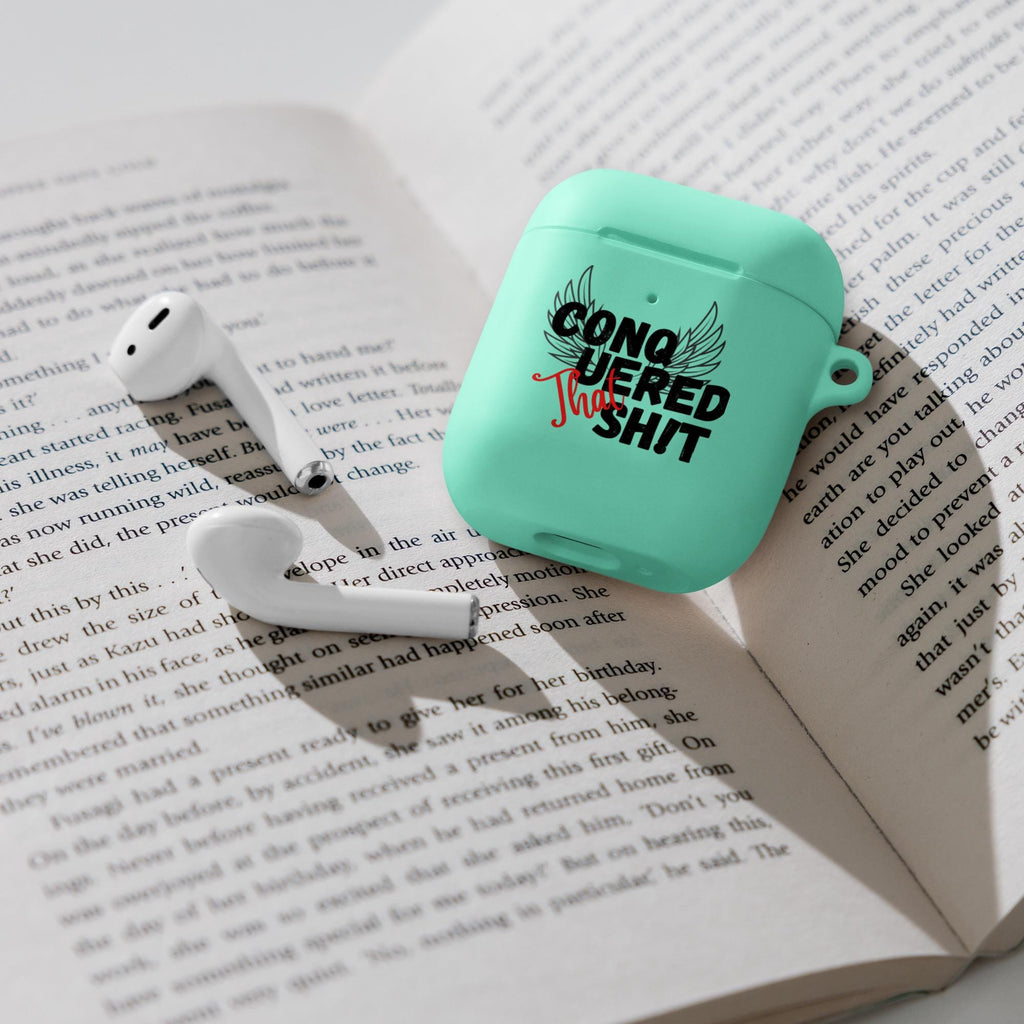 Conquered That Sh!t- Rubber Case for AirPods®