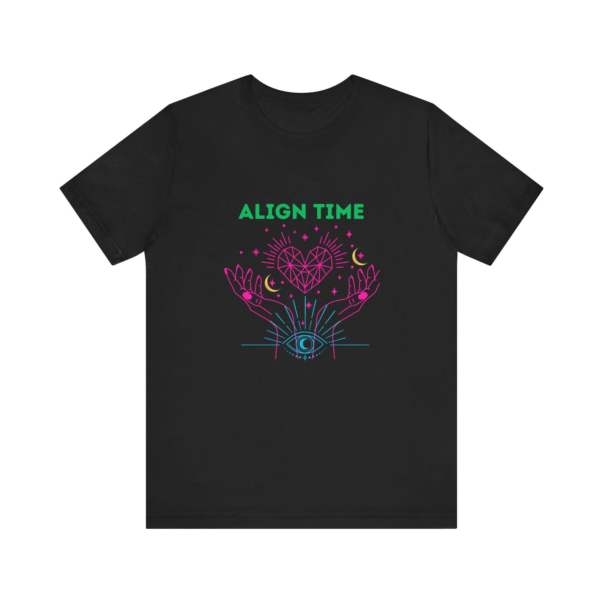 Align Time Unisex Jersey Tee: Spiritual Graphic, Meditation Top