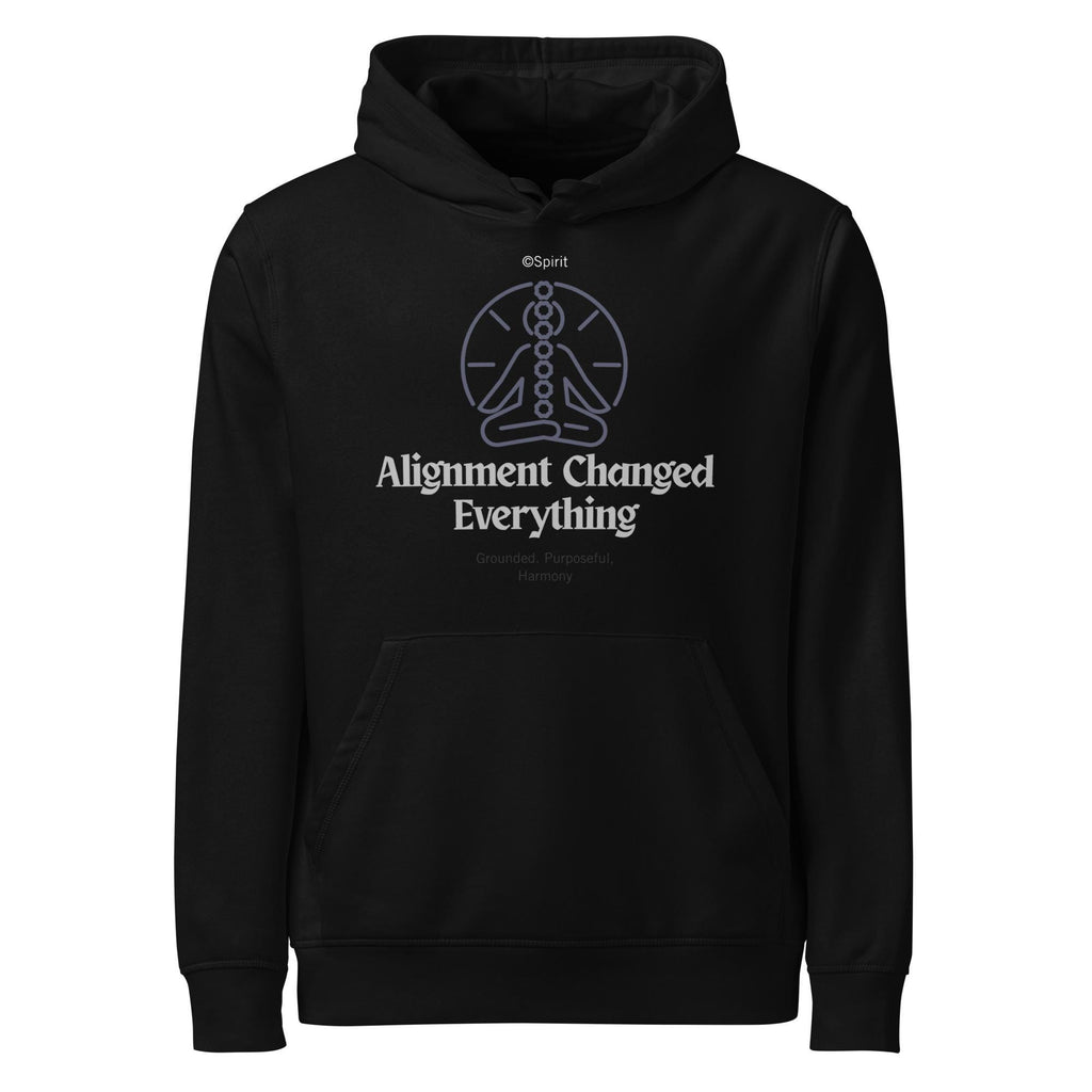Alignment changed everything Unisex organic mid-weight hoodie: His and hers warm clothing