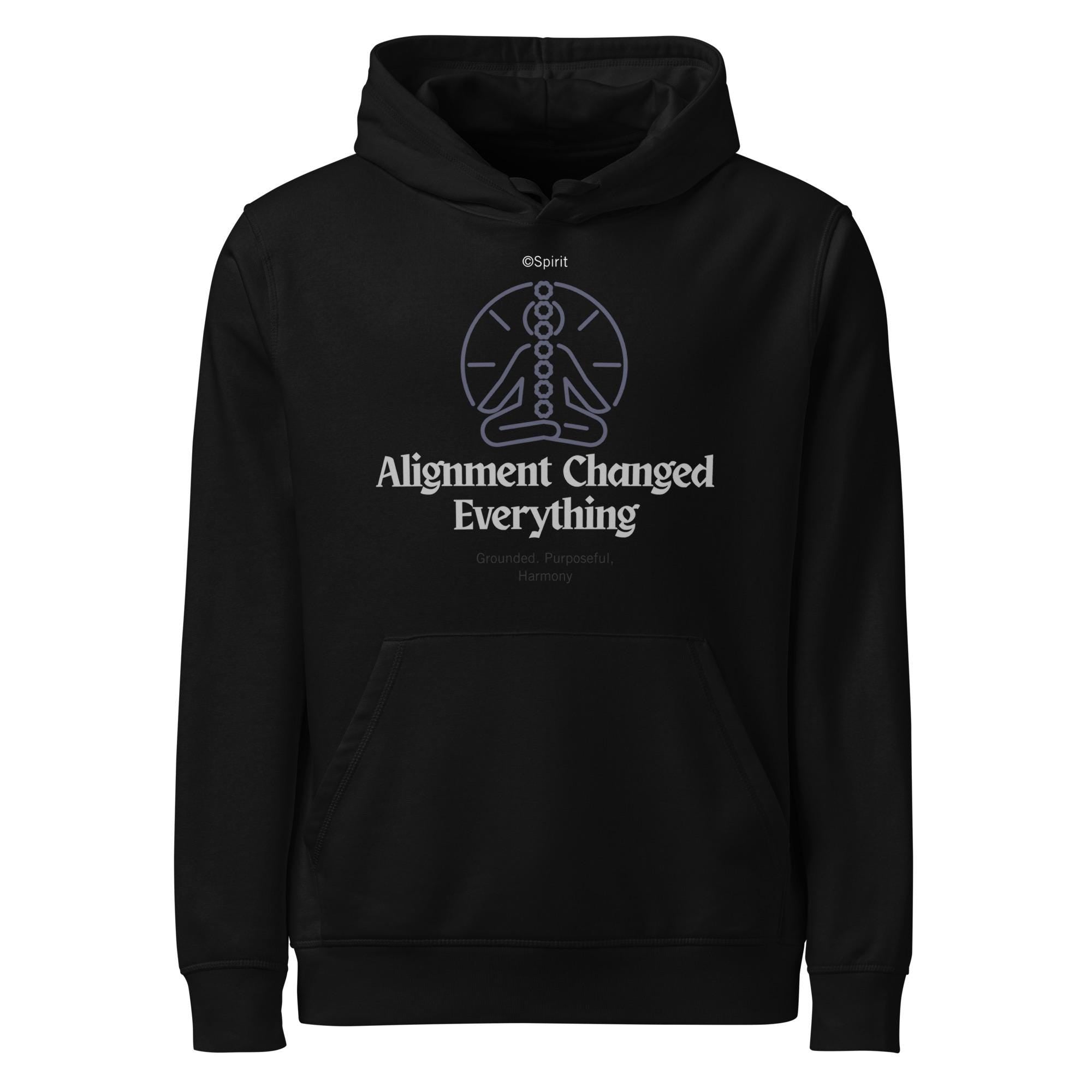 Alignment changed everything Unisex organic mid-weight hoodie: His and hers warm clothing