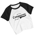 Conqueror Est. Birth Women’s micro rib raglan baby tee: Ladies shirt and clothing